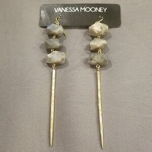 💕VANESSA MOONEY💕 Gold Gem Stone Drop Earrings